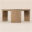 Bowery Hill Round Cocktail Table in Medium Natural Brown Wood Finish