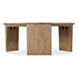 Bowery Hill Round Cocktail Table in Medium Natural Brown Wood Finish