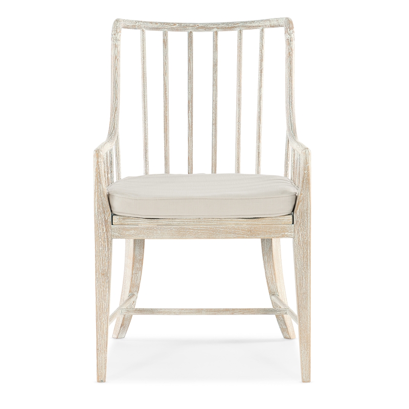 Bowery Hill Serenity Bimini White Washed Spindle Arm Chair