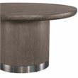 Bowery Hill Modern Mood Round Wood Dining Table with 18 Inch Leaf in Brown