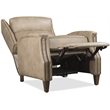 Bowery Hill Lansing Power Recliner with Power Headrest in Beige Leather