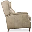 Bowery Hill Lansing Power Recliner with Power Headrest in Beige Leather