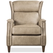 Bowery Hill Lansing Power Recliner with Power Headrest in Beige Leather