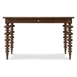 Bowery Hill Gathering Table in Dark Natural Wood Finish with Drawer