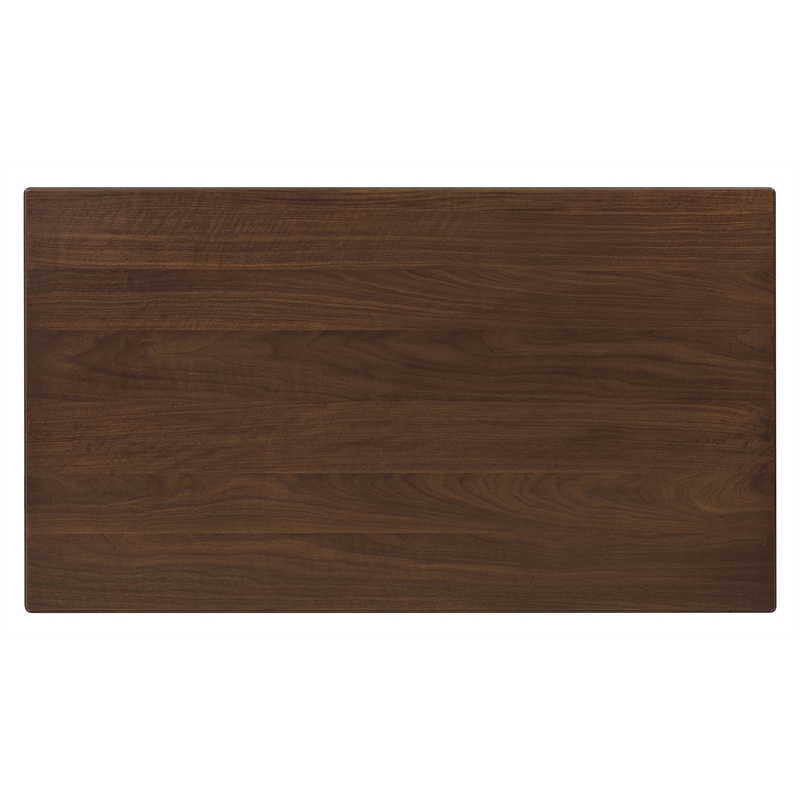 Bowery Hill Gathering Table in Dark Natural Wood Finish with Drawer