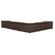 Bowery Hill Brown Leather Chesterfield 6 Seat Power Reclining Sectional