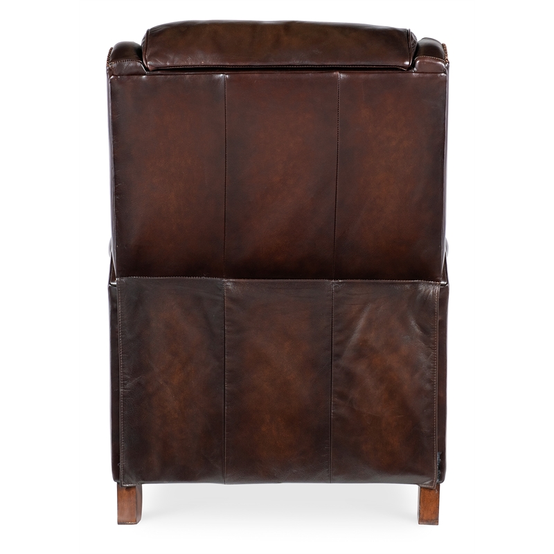 Bowery Hill Brown Leather Recliner with Power Headrest and USB Port