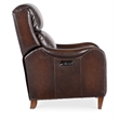 Bowery Hill Brown Leather Recliner with Power Headrest and USB Port