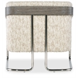 Bowery Hill Metal Base Accent Chair in Beige Fabric