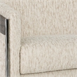 Bowery Hill Metal Base Accent Chair in Beige Fabric