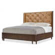 Bowery Hill California King Leather Bed in Light Brown
