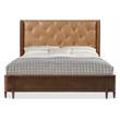Bowery Hill California King Leather Bed in Light Brown