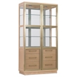 Bowery Hill Display Cabinet in Natural Wood Finish