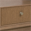 Bowery Hill 2 Drawer Nightstand in Brown Wood with Cane Detailing