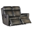 Bowery Hill Hamilton Power Loveseat with Power Headrest in Gray Leather