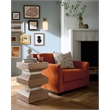 Bowery Hill Sonnet Square End Table with Oak Veneers in Medium Brown