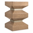 Bowery Hill Sonnet Square End Table with Oak Veneers in Medium Brown