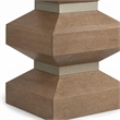 Bowery Hill Sonnet Square End Table with Oak Veneers in Medium Brown