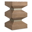 Bowery Hill Sonnet Square End Table with Oak Veneers in Medium Brown