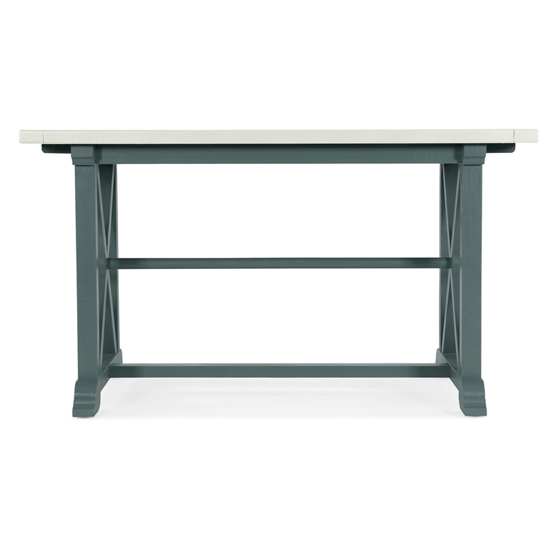 Bowery Hill Piers Counter Table with 2 Leaves in Blue Wood