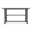 Bowery Hill Piers Counter Table with 2 Leaves in Blue Wood