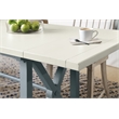 Bowery Hill Piers Counter Table with 2 Leaves in Blue Wood
