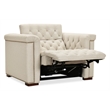 Bowery Hill Beige Fabric Power Recliner with Power Headrest