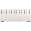 Bowery Hill Pilea Entertainment Credenza with Ceramic Hardware in Cream
