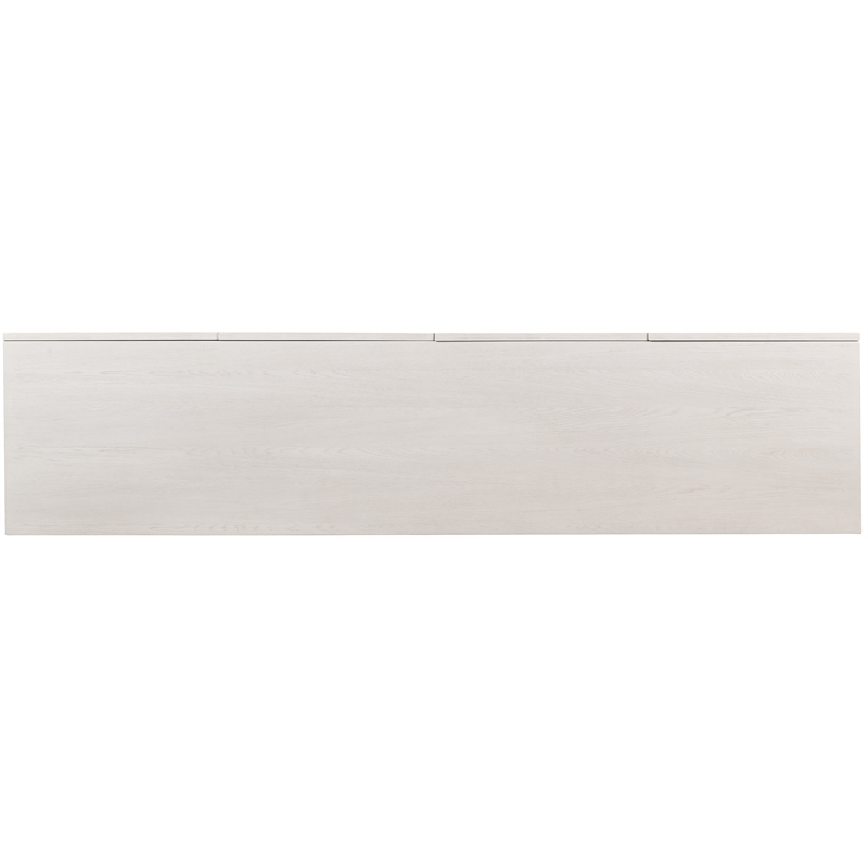 Bowery Hill Pilea Entertainment Credenza with Ceramic Hardware in Cream