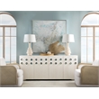 Bowery Hill Pilea Entertainment Credenza with Ceramic Hardware in Cream