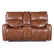 Bowery Hill Zero Gravity Power Reclining Loveseat in Brown Leather