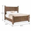Bowery Hill Americana Queen Panel Bed in Distressed Brown Wood Finish