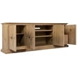 Bowery Hill Diamond-Front Credenza with Wine Storage in Light Brown