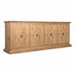 Bowery Hill Diamond-Front Credenza with Wine Storage in Light Brown