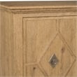 Bowery Hill Diamond-Front Credenza with Wine Storage in Light Brown