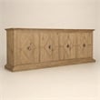 Bowery Hill Diamond-Front Credenza with Wine Storage in Light Brown