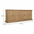 Bowery Hill Diamond-Front Credenza with Wine Storage in Light Brown