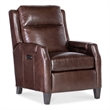 Bowery Hill Nelson Power Recliner with Power Headrest in Brown Leather