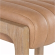 Bowery Hill Counter Stool in Brown Leather with Brass Footrest
