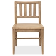 Bowery Hill Driftwood Side Chair in Light Brown Slat-Back Design