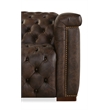 Bowery Hill 6 Seat Brown Leather Sectional with Recliners and Headrests