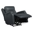 Bowery Hill Zero Gravity Power Recliner in Blue Leather with USB Ports