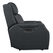 Bowery Hill Zero Gravity Power Recliner in Blue Leather with USB Ports