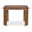 Bowery Hill Game Table Mottled Amber Finish with Leather Top Insert