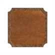 Bowery Hill Game Table Mottled Amber Finish with Leather Top Insert