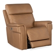 Bowery Hill Zero Gravity Power Recliner with Power Headrest in Brown Leather