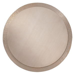 bowery hill round spot table with hammered satin brass finish