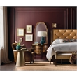 Bowery Hill Round Spot Table with Hammered Satin Brass Finish