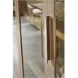 Bowery Hill Display Cabinet with LED Lighting Natural Wood and Glass
