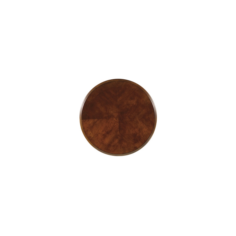 Bowery Hill Round Lamp Table with 1 Drawer in Distressed Clear Cherry